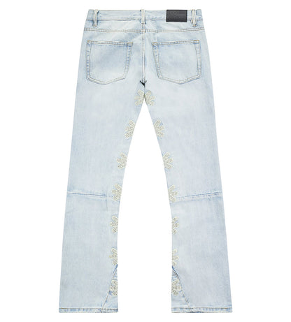 Lost Shdws Studded Denim Pants Blue/Bone