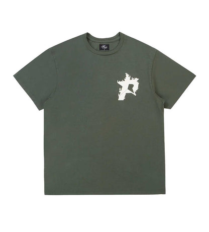 Pieces Star Flames Tee Forest Green