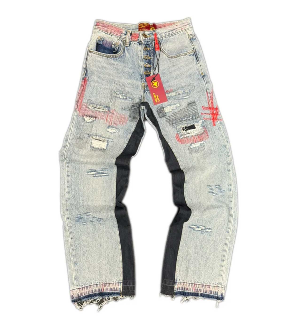 Project Capri Redrum Denim Pants Blue