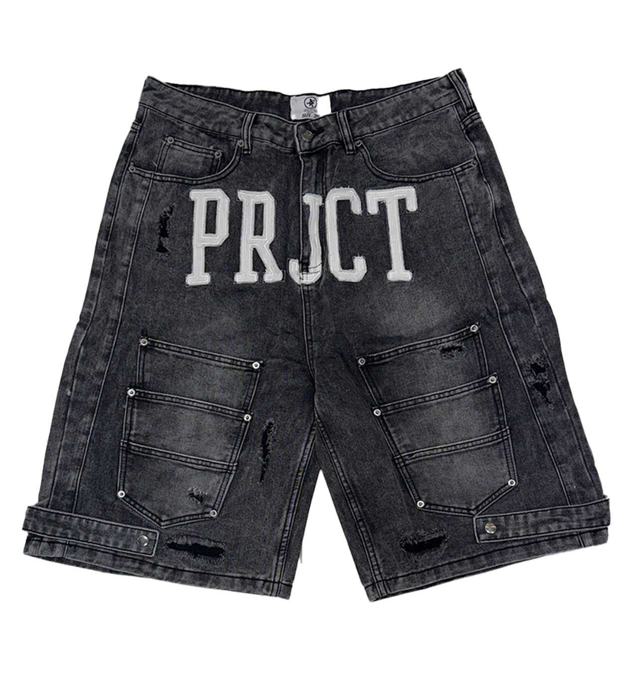 Project Capri Triple Pocket Jorts Black