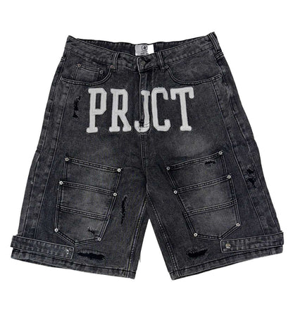 Project Capri Triple Pocket Jorts Black