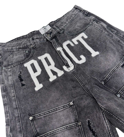 Project Capri Triple Pocket Jorts Black