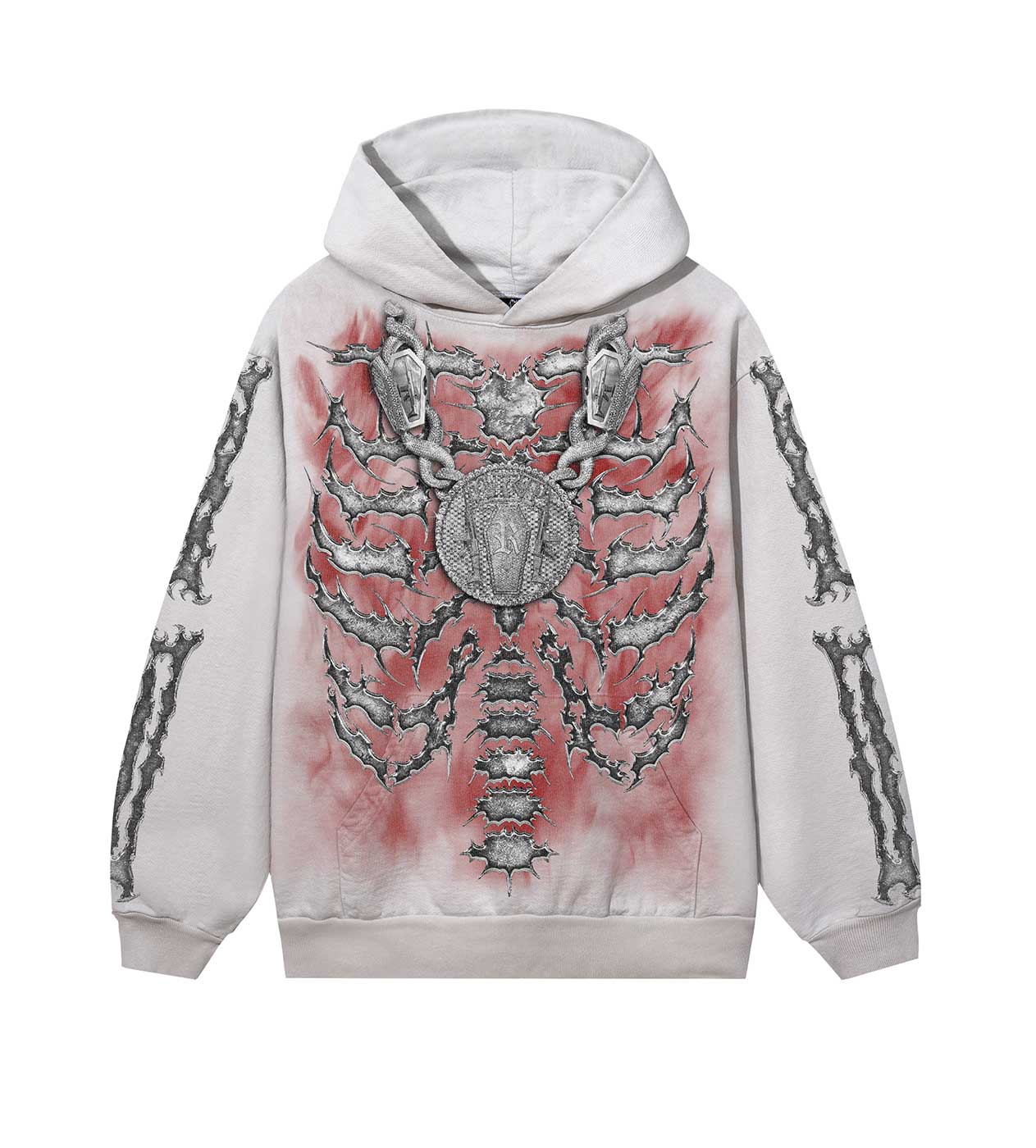 Revenge 38 Ribcage Hoodie Cement