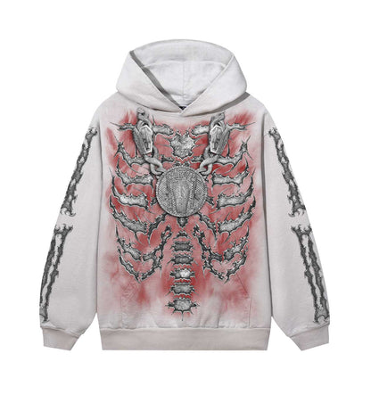 Revenge 38 Ribcage Hoodie Cement