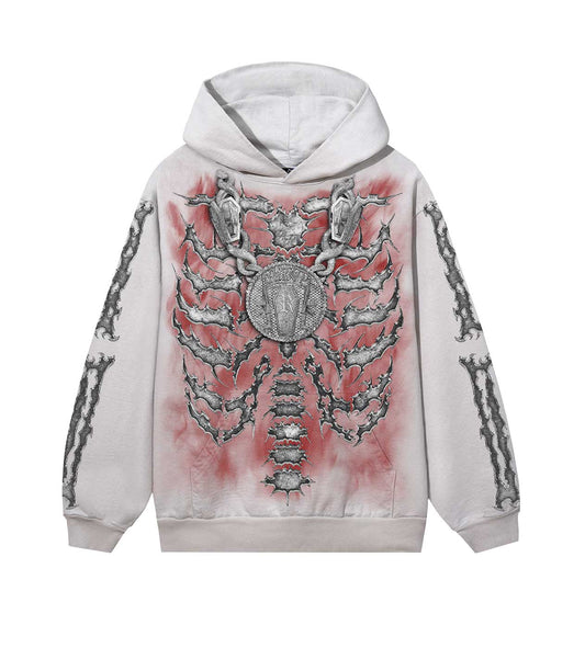 Revenge 38 Ribcage Hoodie Cement