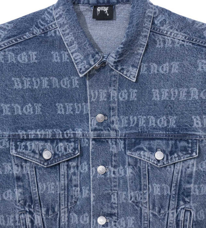 Revenge All Over Denim Jacket Indigo