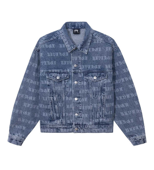 Revenge All Over Denim Jacket Indigo
