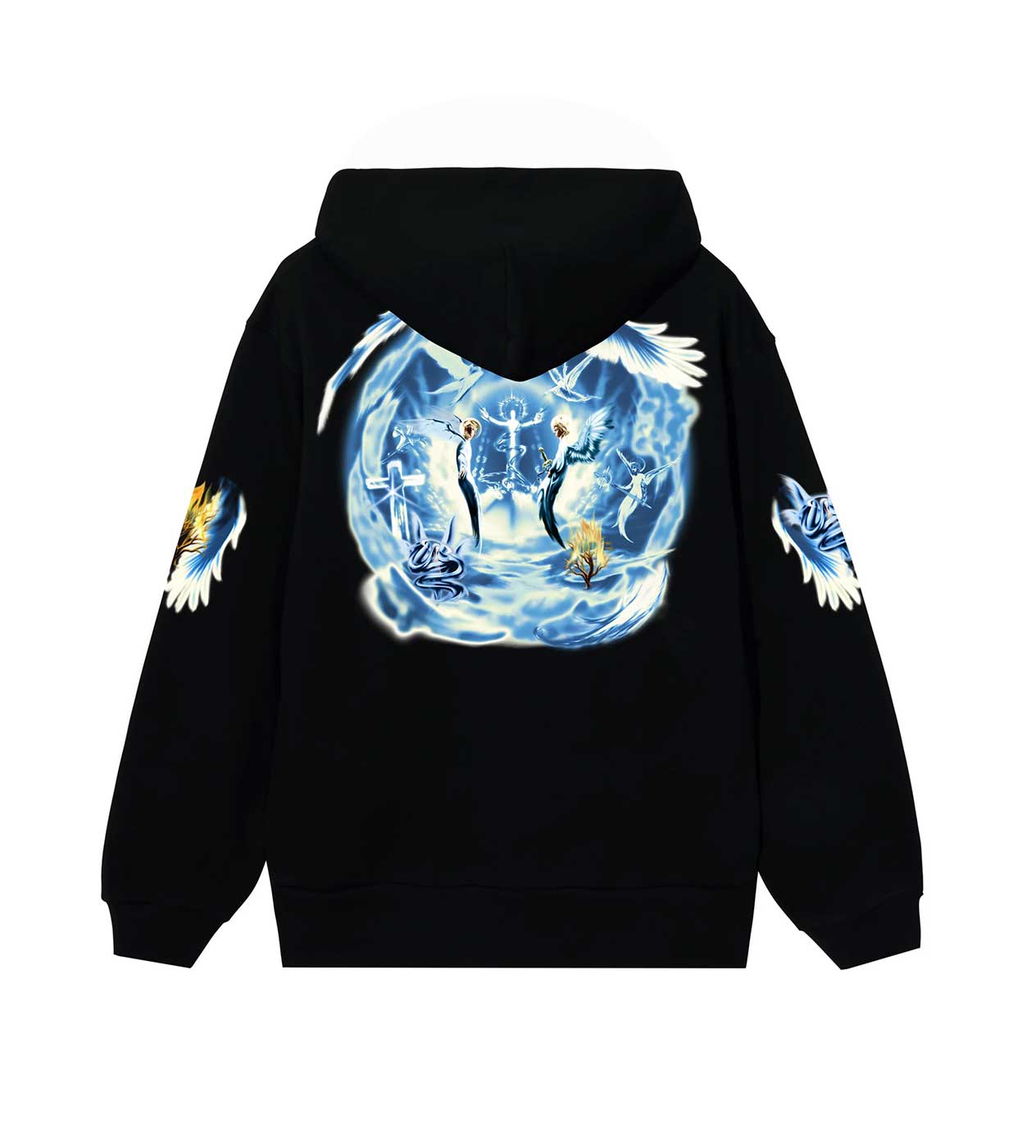 Revenge Angel Arch Logo Hoodie Black