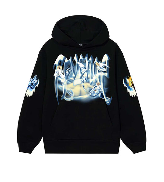 Revenge Angel Arch Logo Hoodie Black