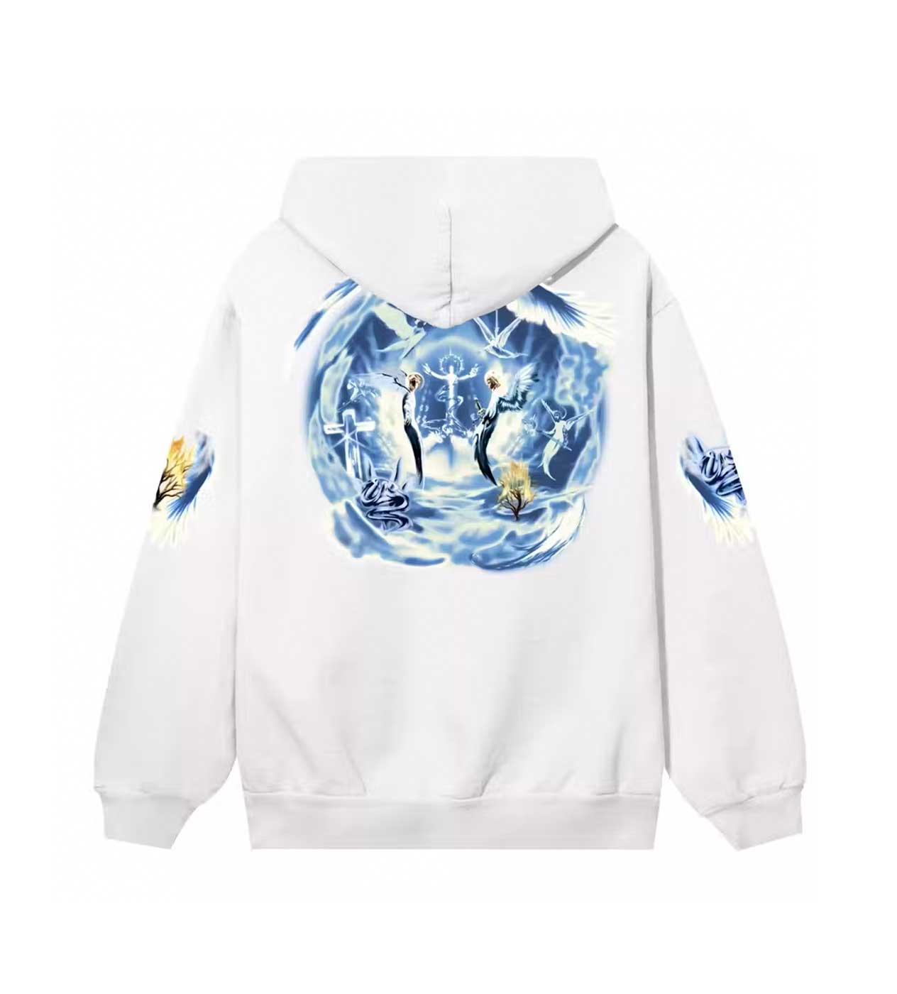 Revenge Angel Arch Logo Hoodie White