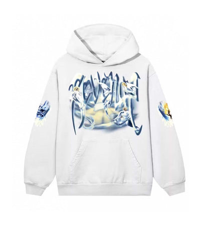 Revenge Angel Arch Logo Hoodie White