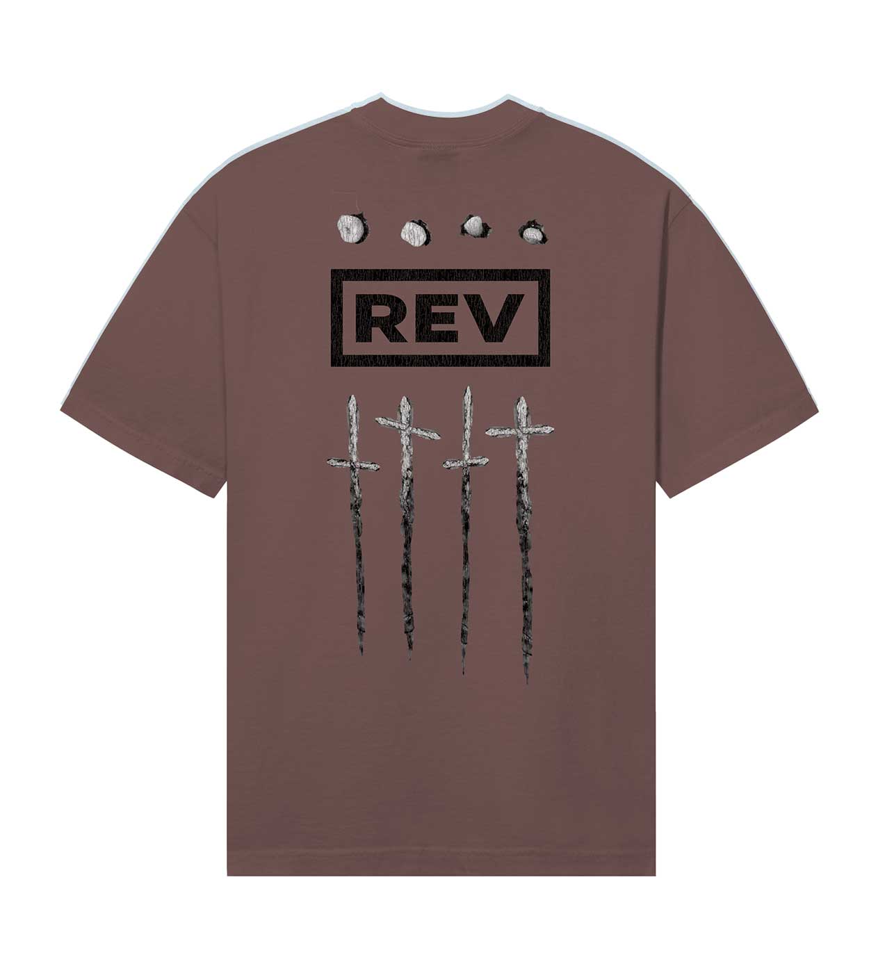 Revenge Closer To God Tee Chocolate Brown