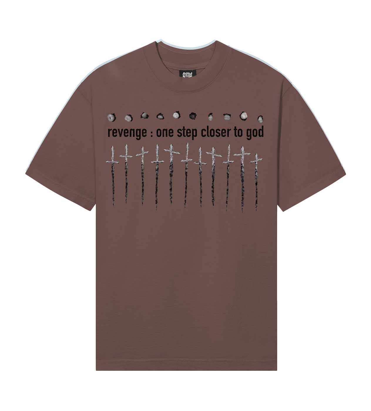 Revenge Closer To God Tee Chocolate Brown