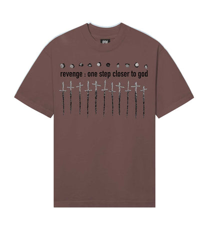 Revenge Closer To God Tee Chocolate Brown