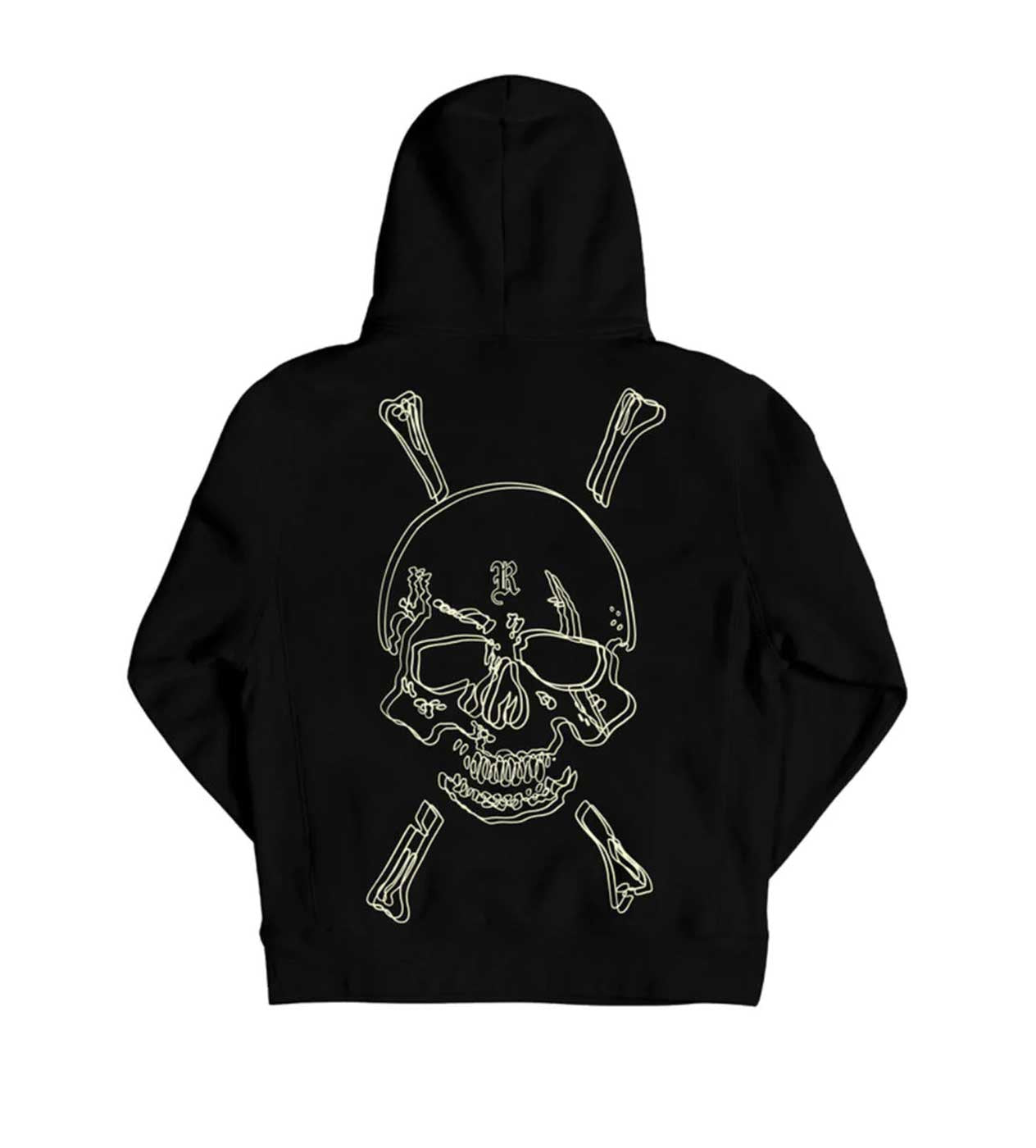 Revenge Crossbones Hoodie Black