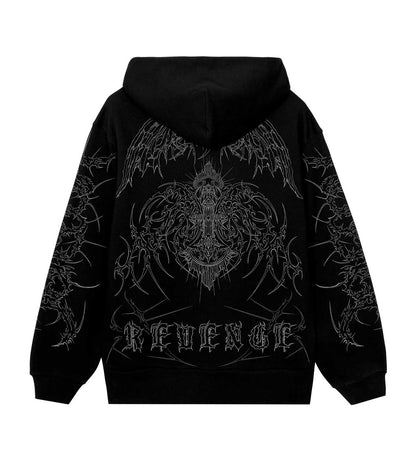 Revenge Cruciform Hoodie Black
