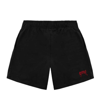 Revenge Embroidered Basic Shorts Black/Red