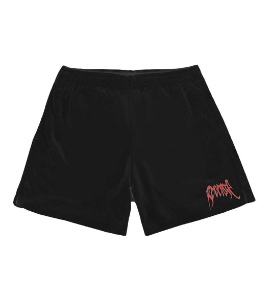 Revenge Embroidered Logo Mesh Short Black/Red