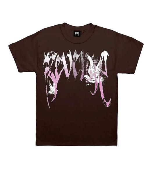 Revenge Graffiti Dove Tee Chocolate Brown