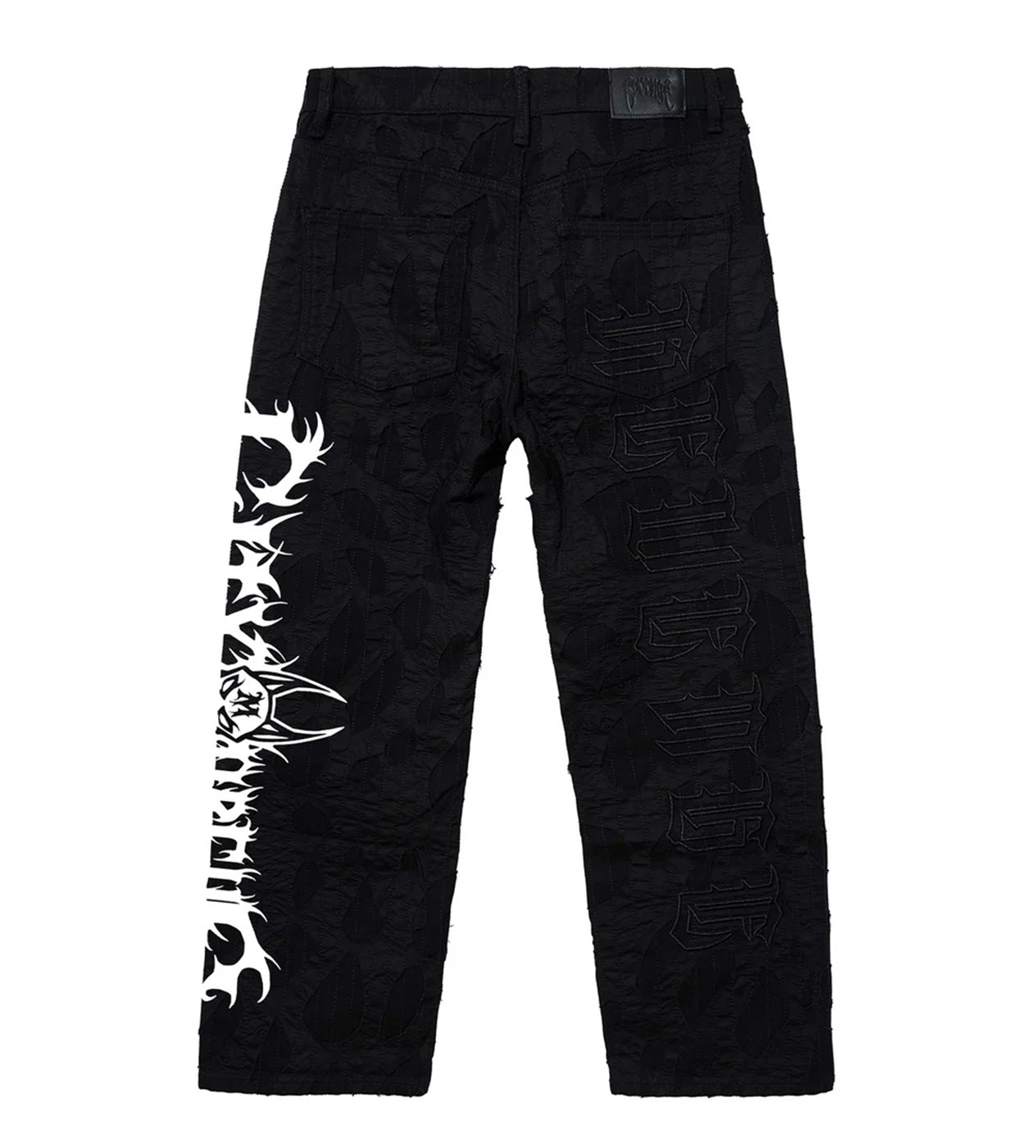 Revenge x City Morgue Logo Distressed Boro Denim Pant Black
