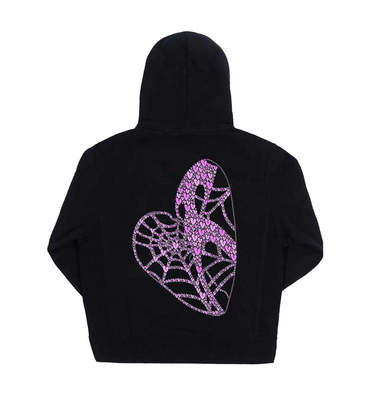 Revenge Pink Broken Heart Hoodie Black