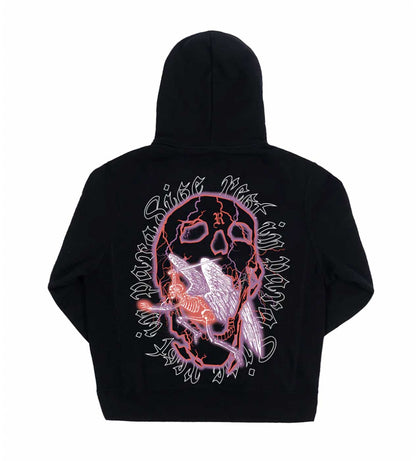 Revenge Skeleton Angel Hoodie Black