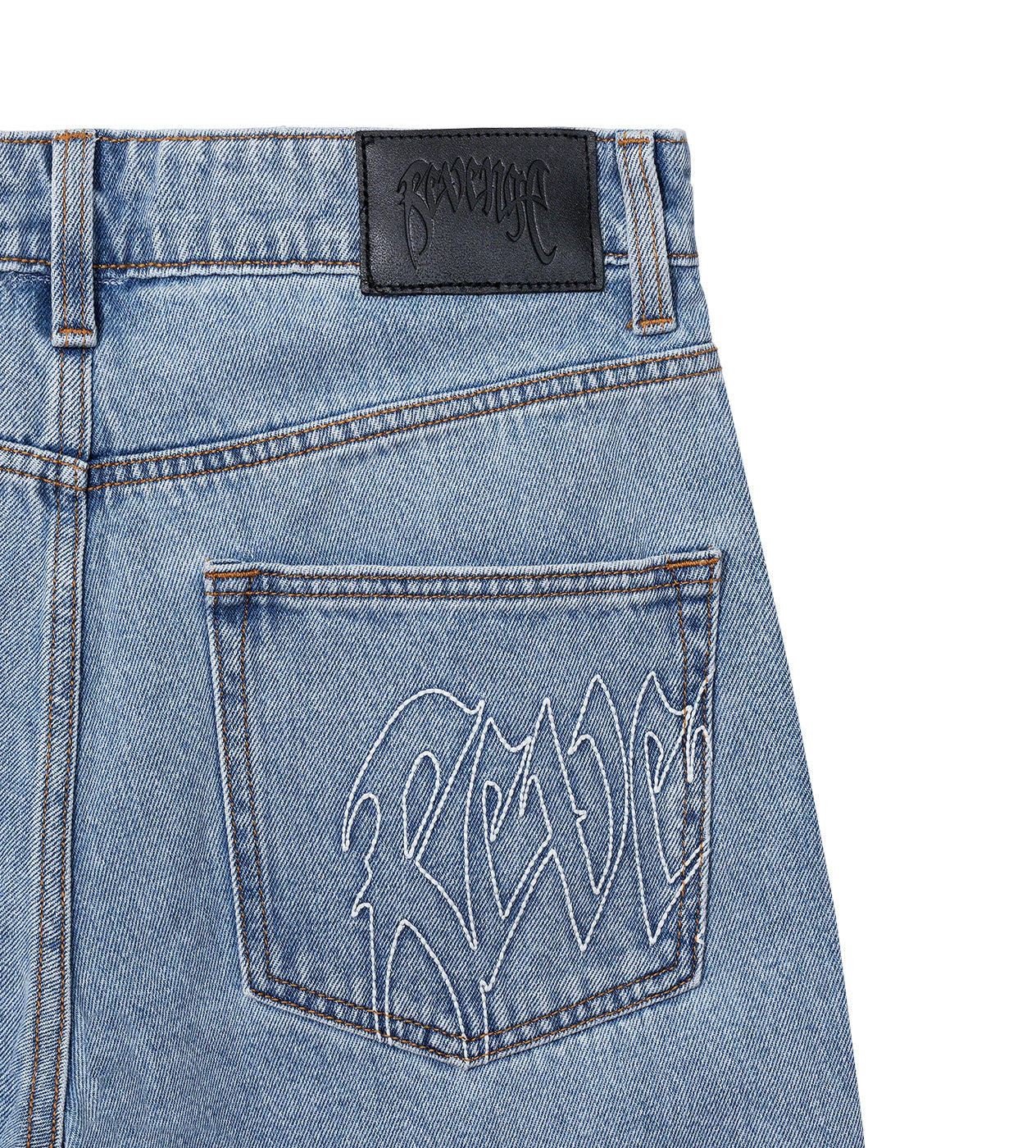 Revenge Skull Patch Denim Pant Indigo