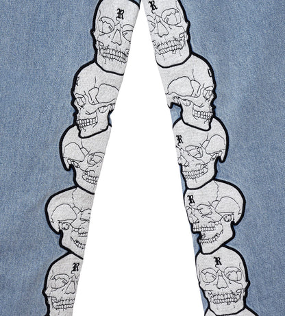 Revenge Skull Patch Denim Pant Indigo