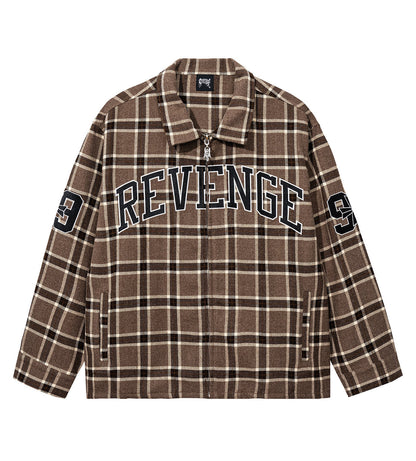 Revenge Valkyrie Embroidered Flannel Brown