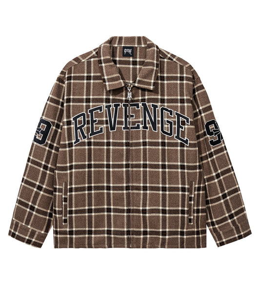 Revenge Valkyrie Embroidered Flannel Brown