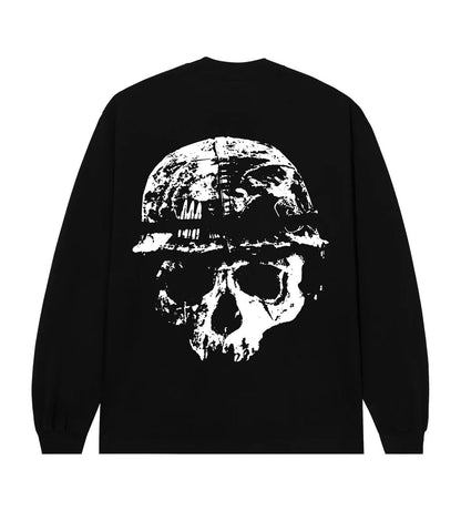 Revenge War Skull Long Sleeve Black Tee