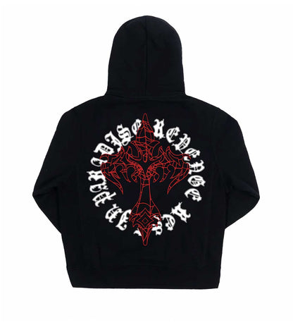 Revenge Web Cross Black Hoodie