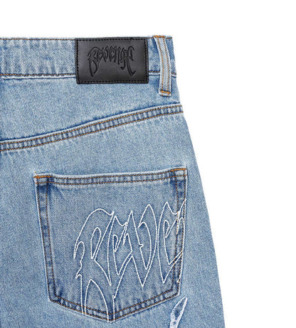 Revenge Web Denim Blue Jeans