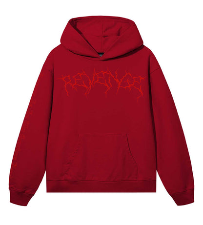 Revenge Xxxtentacion Lightning Hearbreak Hoodie Red/Red