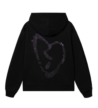 Revenge x Xxx Tentacion Heartbreak Bejeweled Hoodie Black/Purple