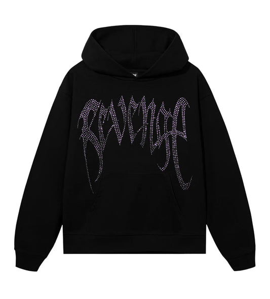 Revenge x Xxx Tentacion Heartbreak Bejeweled Hoodie Black/Purple
