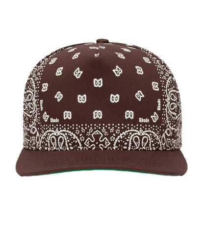 Rhude Bandana Canvas Hat Brown/White