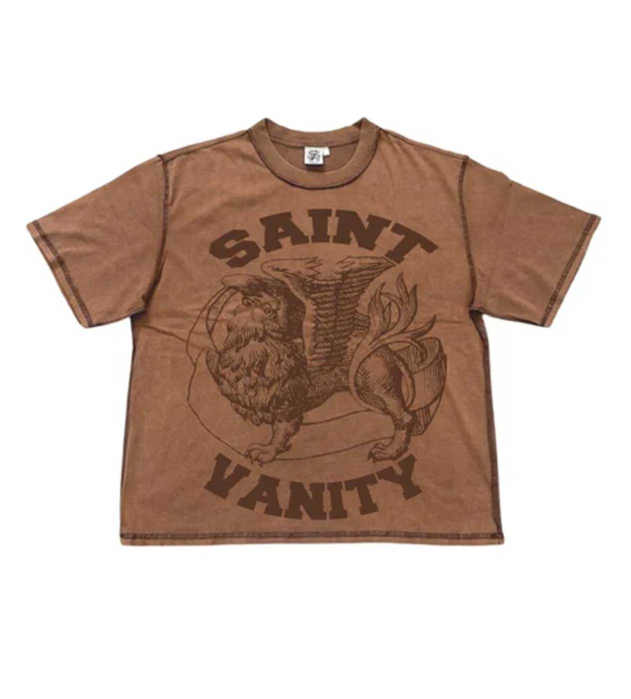 Saint Vanity Griffin Tee Brown