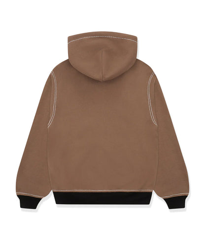 Sp5der T&F Zip-Up Hoodie Brown/Red