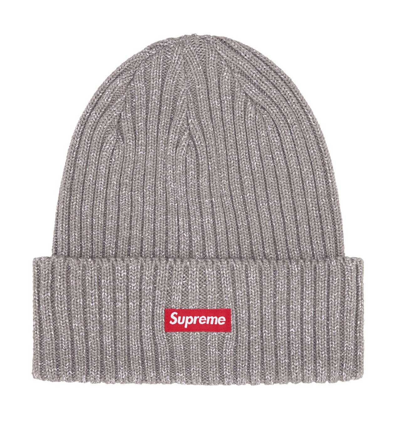 Supreme Overdyed Beanie Metallic Silver SS25