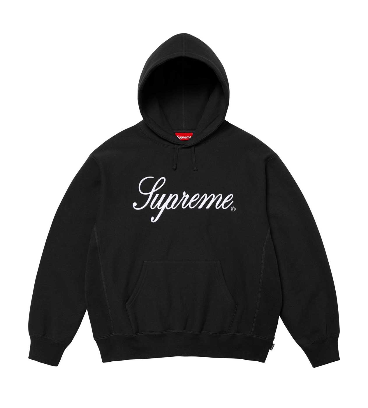 Supreme Script Hoodie Black