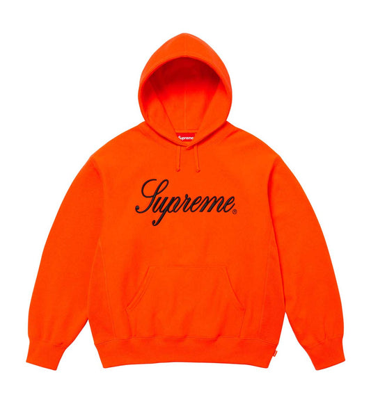 Supreme Script Hoodie Orange