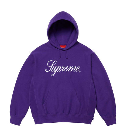 Supreme Script Hoodie Purple