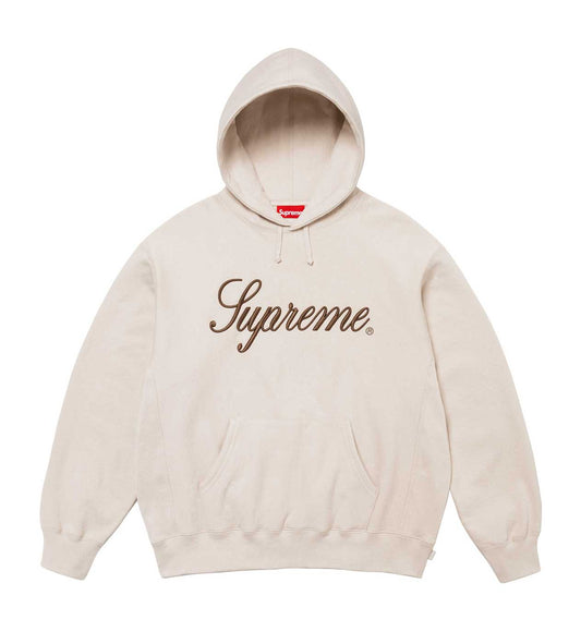 Supreme Script Hoodie Stone