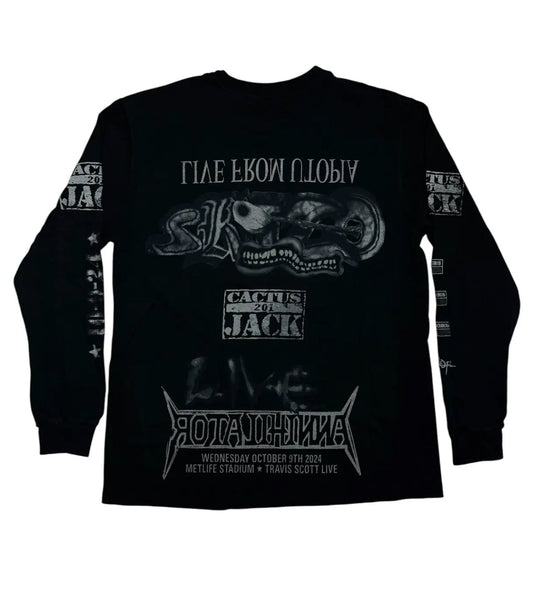 Travis Met Life Heavy L/S Tee Washed Black