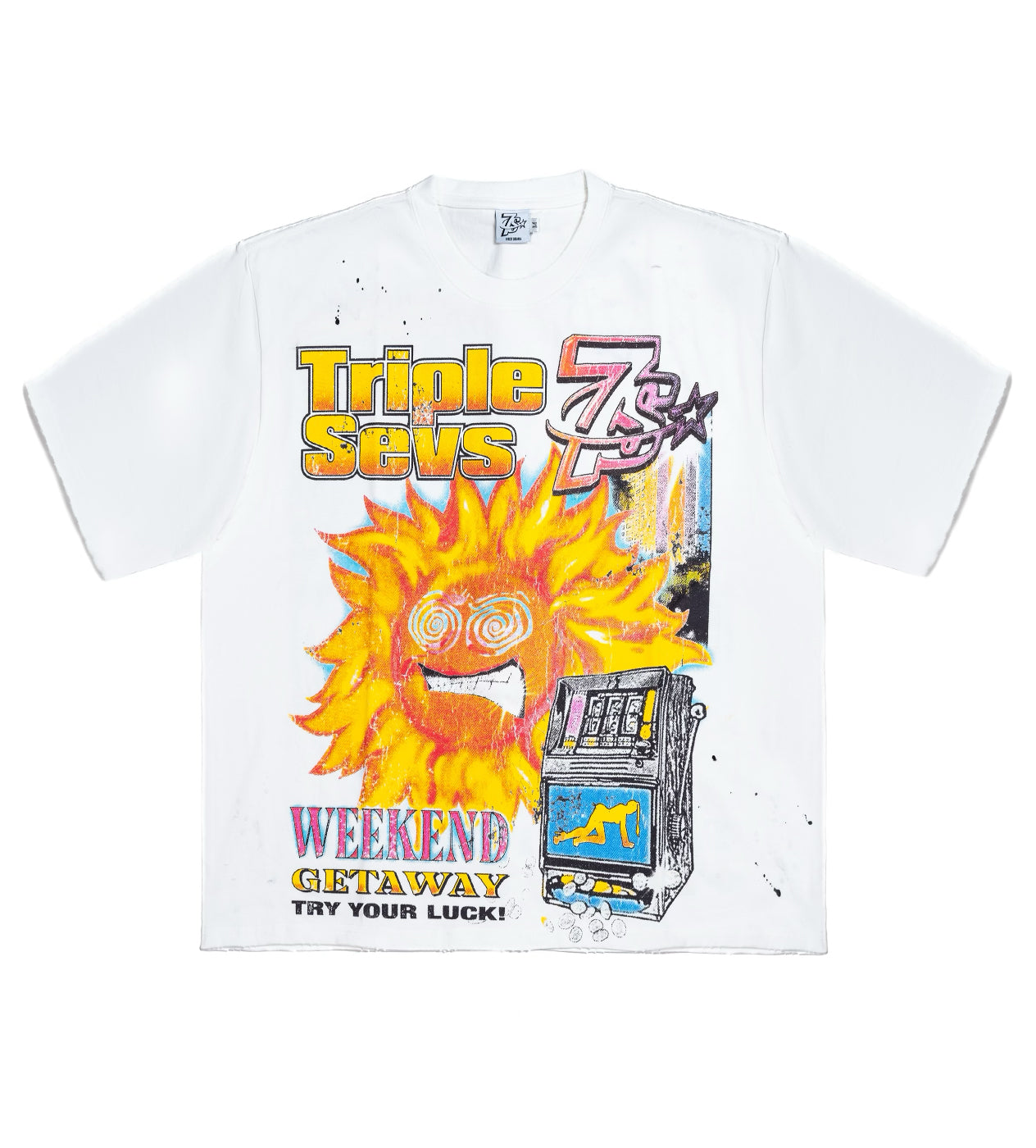 Triple Seven Weekend Getaway Tee White