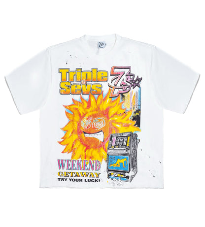 Triple Seven Weekend Getaway Tee White