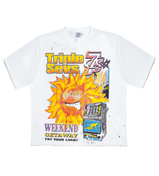 Triple Seven Weekend Getaway Tee White