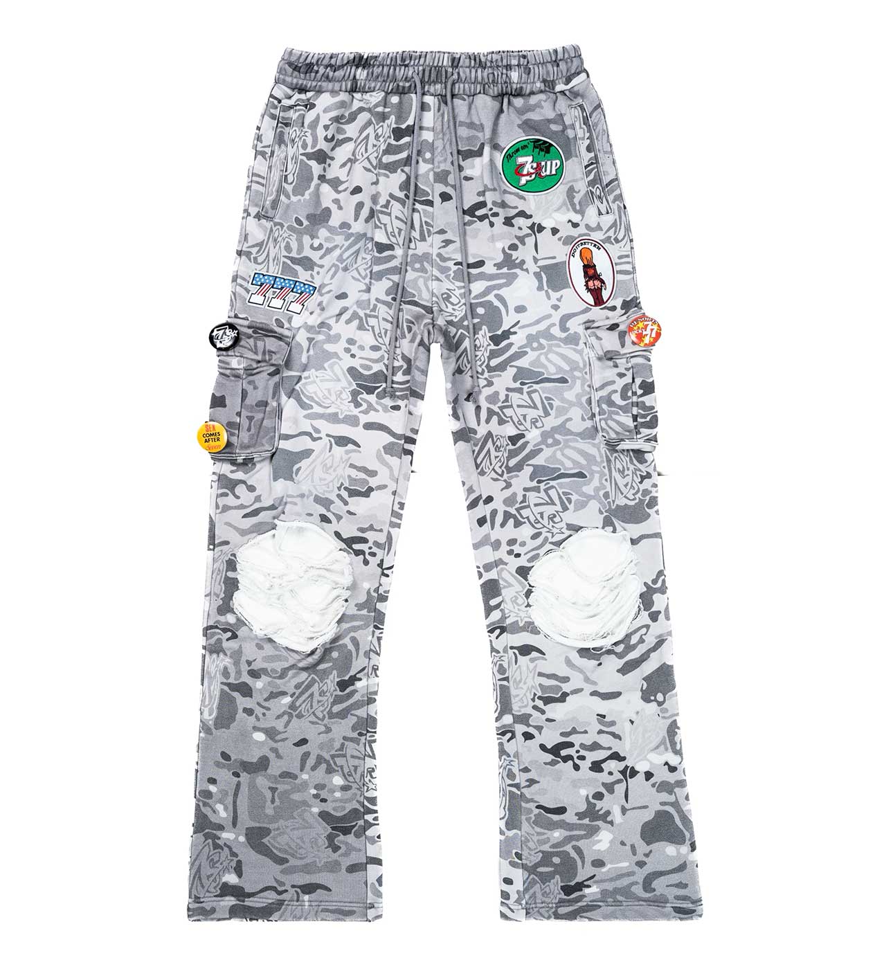 Triple Sevens Camo Sweatpants Grey