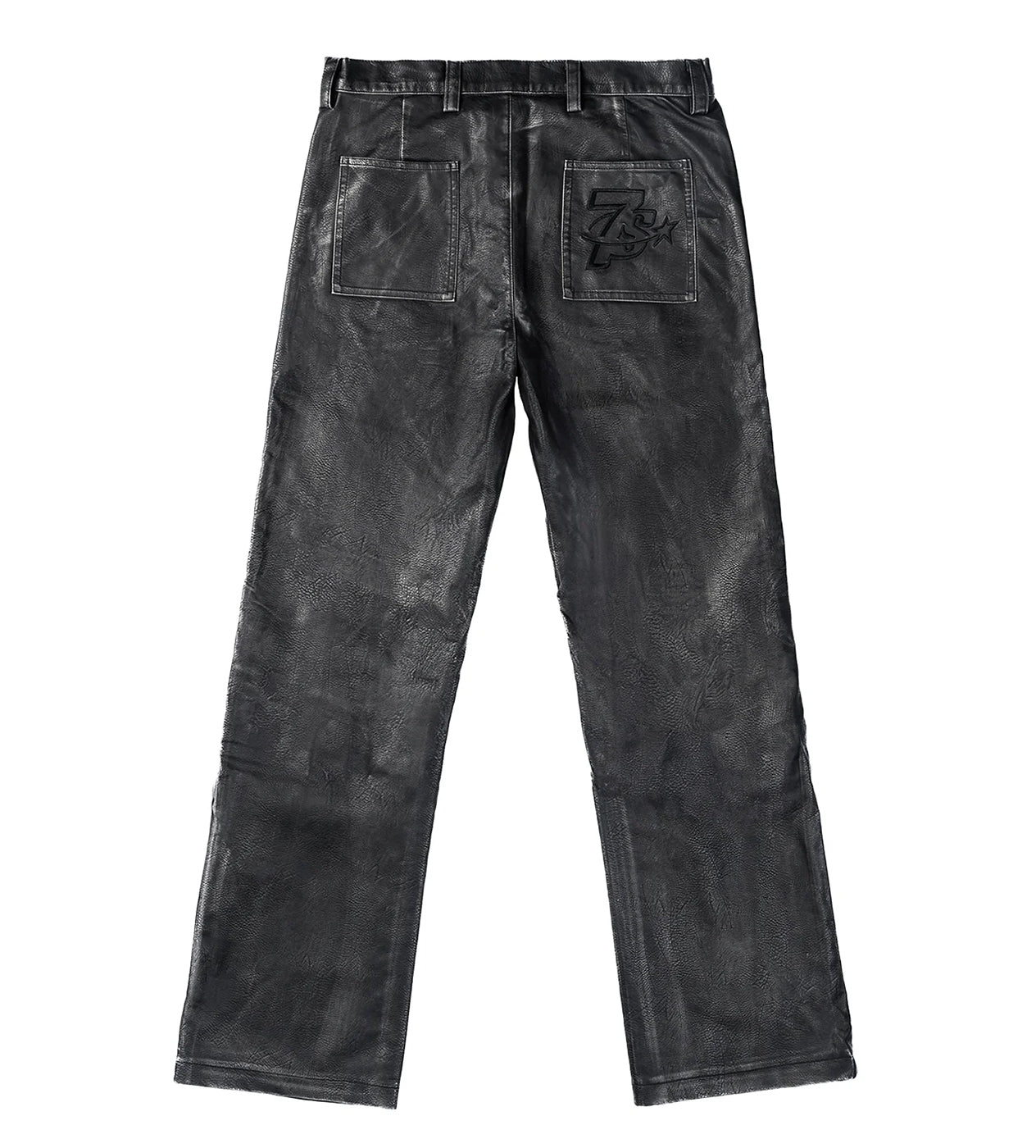 Triple Sevens Logo Leather Pant Black